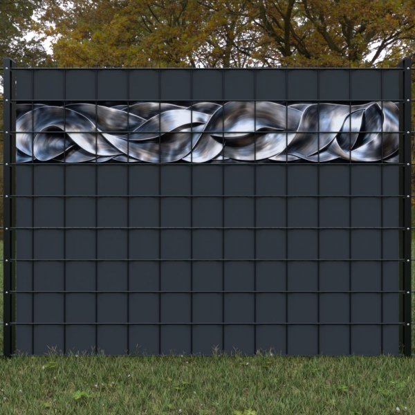 Art-Deco Basrelief - abstrakte metallische Wellenstruktur 04